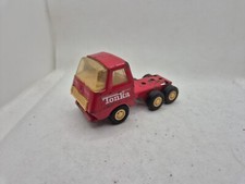 VINTAGE 1970s RED TONKA TRUCK LORRY TRANSPORTER HGV TIN PLATE TOY DIE CAST