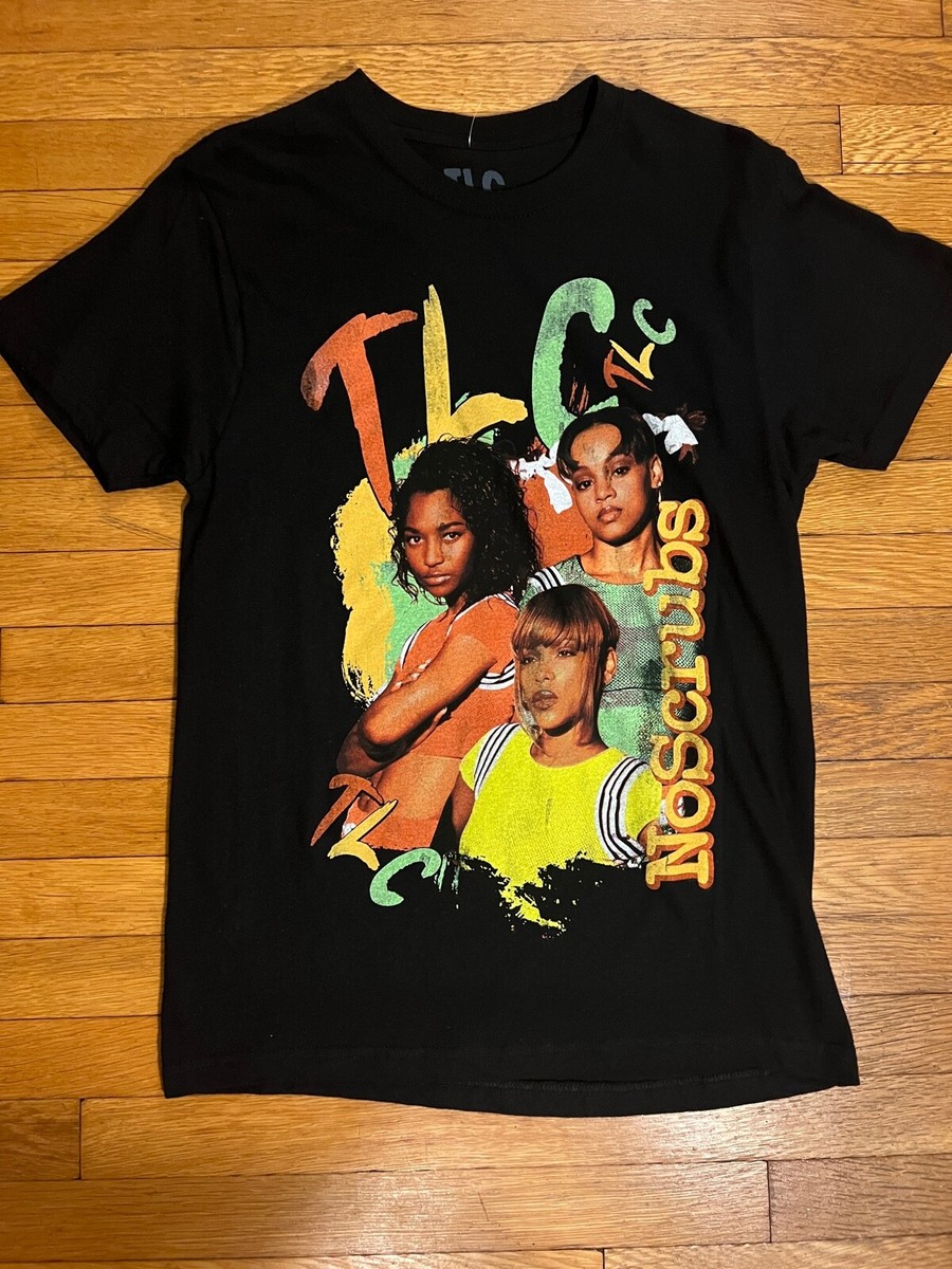 TLC No Scrubs T-Shirt Shirt Tee Black T-Boz Left Eye Chilli TLC No Scrubs T-Shirt Shirt Tee Black T-Boz Left Eye Chilli