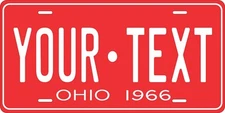Ohio 1966 License Plate Personalized Custom Car Auto Bike Motorcycle Moped