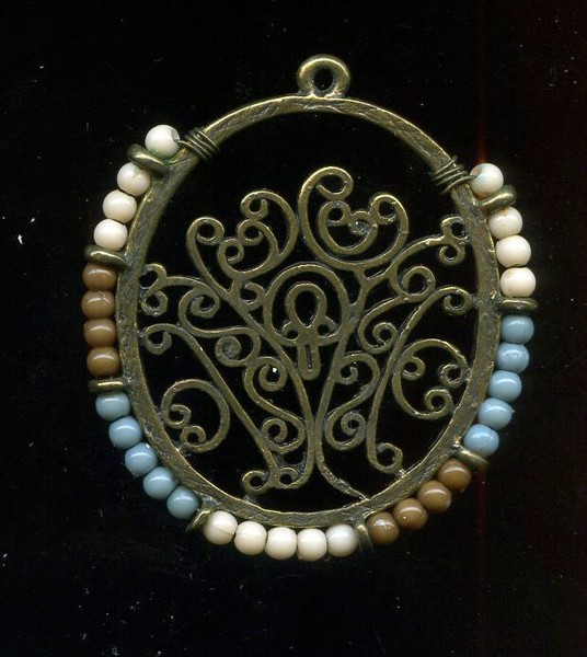 X0243D-COLGANTE VINTAGE DE BRONCE