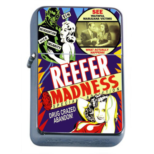 Reefer Madness Vintage Poster D5 Flip Top Oil Lighter Wind Resistant Flame - Picture 1 of 7