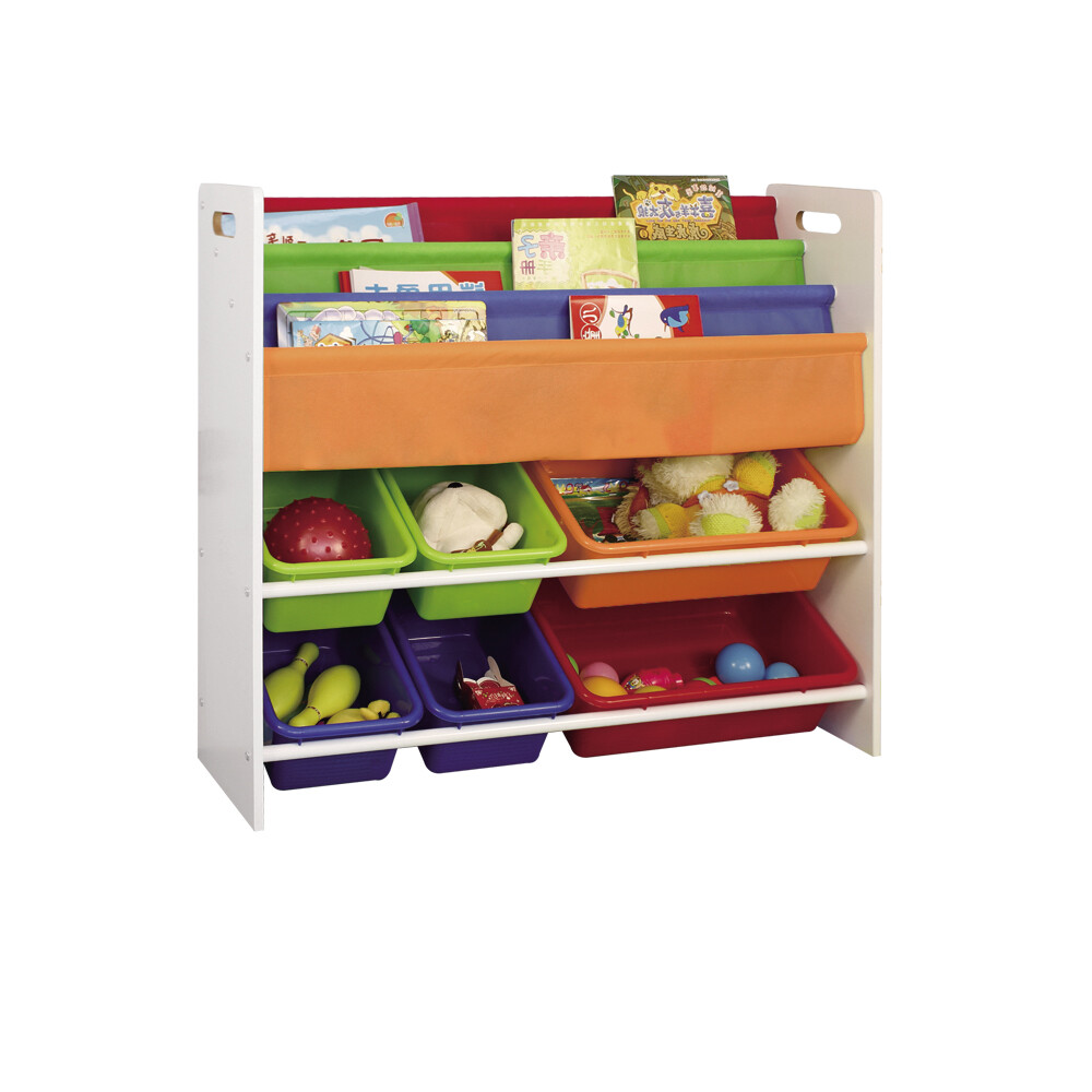 Children Kids Toy&Book Storage Rack Bookcase Bookshelf Tidy Bedroom