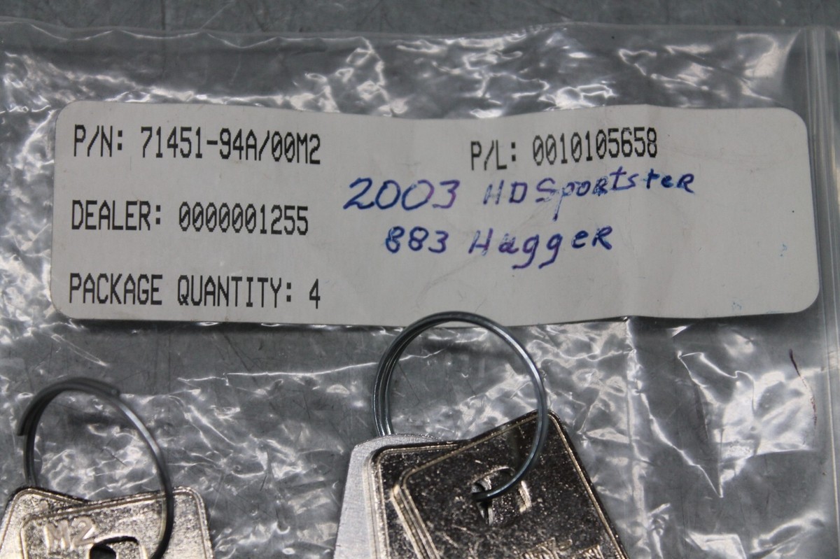 2003 Harley Davidson Harley-Davidson Sportster 883 Genuine Key Set