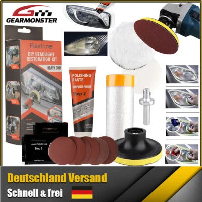 Set Lucidatura Fari 15 Pezzi Set Lucidante Kit di Trattamento Lucidatura Fari