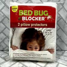 New Bed Bug And Dust Blocker 2 Pillow Protectors Standard King 20 X 36