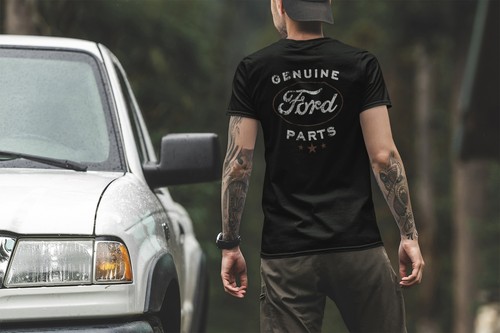 Vintage Genuine Ford Parts Logo Adult Unisex Short Sleeve T-shirt - Picture 3 of 17