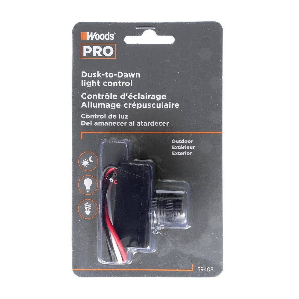 Woods 59408WD Outdoor Hard Wired Post Eye Light Control with Photocell Light