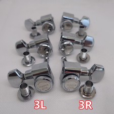 3L 3R Guitar Locking Machine Heads Tuners No Screw 1:16 Chrome for ST TL SG LP