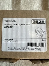 Geze F1200 Activating  Crank for Gear F 1200 015851  Black