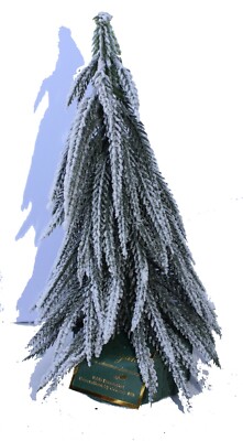11'' Mini Christmas Snowed Green Tree Pine Tree Mantel Tabletop Decor Ornament