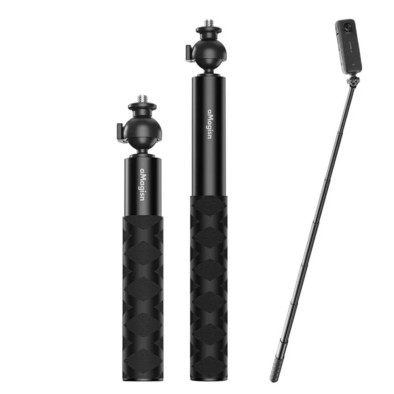 360° Rotating Aluminum Selfie Stick for GoPro Hero13 Insta360-image