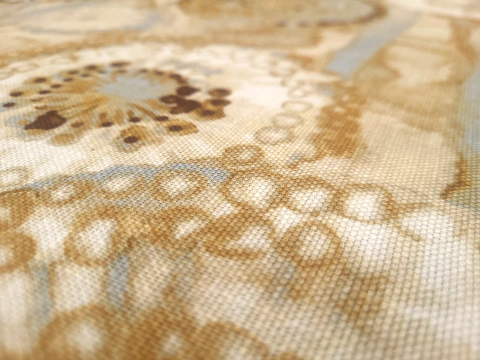 PKaufmann MAJORCA NATURAL Beige White Abstract Designer Print Drapery Uph Fabric - Image 3 of 4