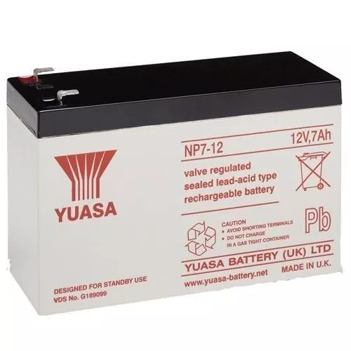 Vision CP1270 Battery 12V 7Ah Sealed Rechargeable