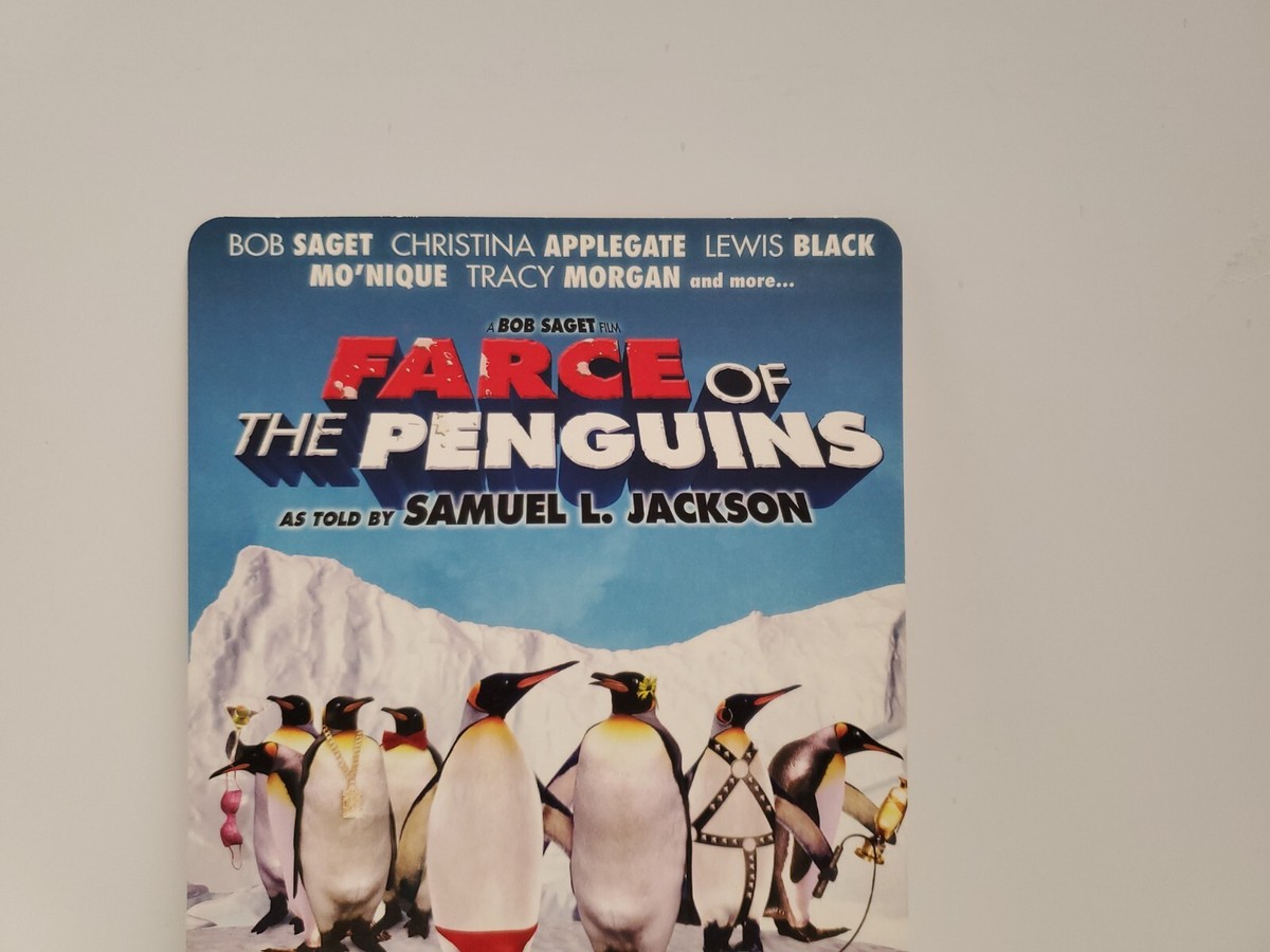 Farce Of The Penguins Samuel L Jackson BLOCKBUSTER DVD BACKER CARD
