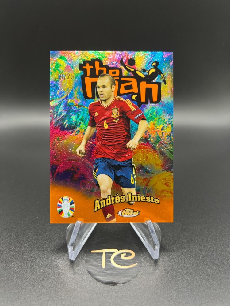 2023 Topps Finest UEFA Euro 2024 Andres Iniesta Orange SP 25