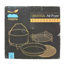 Air Fryer 5 Piece Accessories Set By Cozyna Baking Pizza Skewers Metal Holder