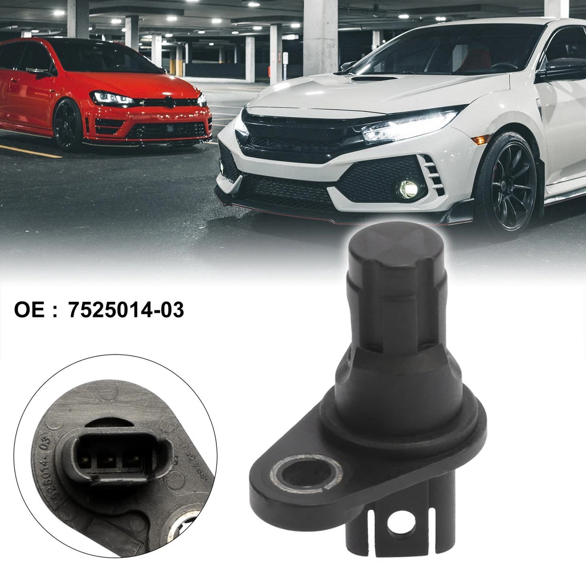 7525014 Engine Camshaft Position Sensor 3 Pins for BMW X3 X6 Z4 