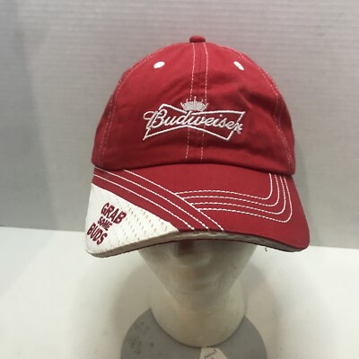 Budweiser King Beers Grab Some Buds Logo Licensed Adjustable Retro Baseball Cap