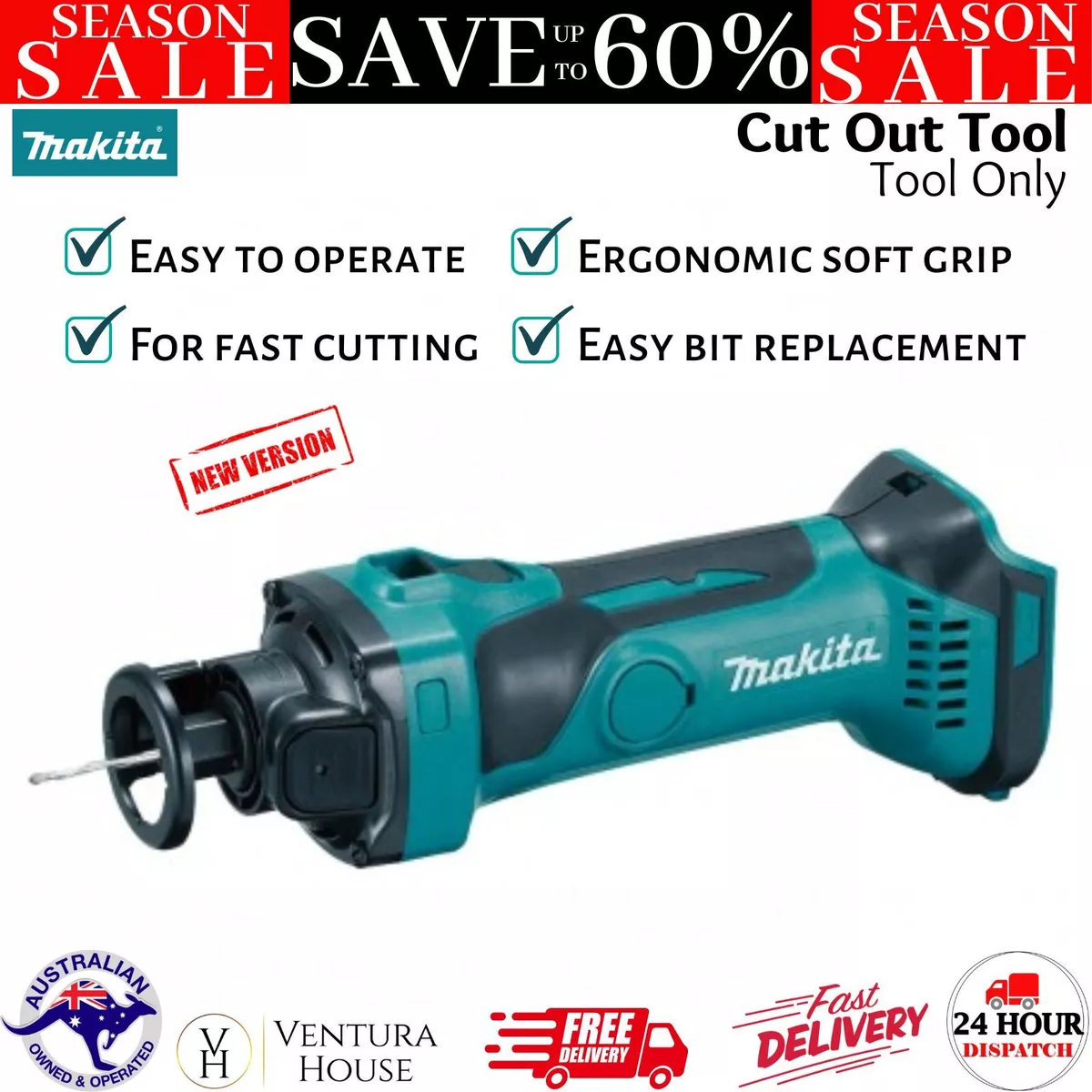 New Makita Cut Out Tool 18v Li Ion Cordless Compact Dry Wall