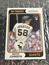 Bryce Johnson RC 2023 Topps Heritage San Francisco Giants #353