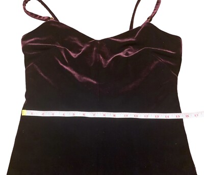 Calvin Klein Burgundy Velvet Formal Midi Dress Sleeveless Sweetheart Neck  Sz 8 | eBay