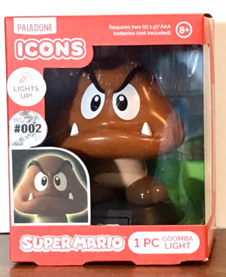 (1) Paladone Goomba Super Mario Nintendo Paladone Icons Mini Light #002 NEW