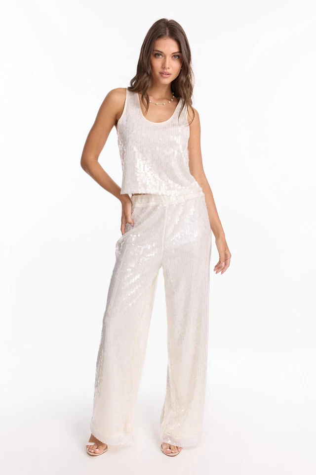 Alba Sequin Pant Pearl  THE NOLI SHOP/NOLI YOGA - Image 2 of 4