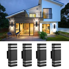 4 PACK Exterior LED Wall Light Sconce Outdoor Lights Porch Up Down Fixtures