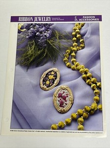 Ribbon Jewelry 2 Designs Annie's Attic Plastic Canvas Pattern Page
