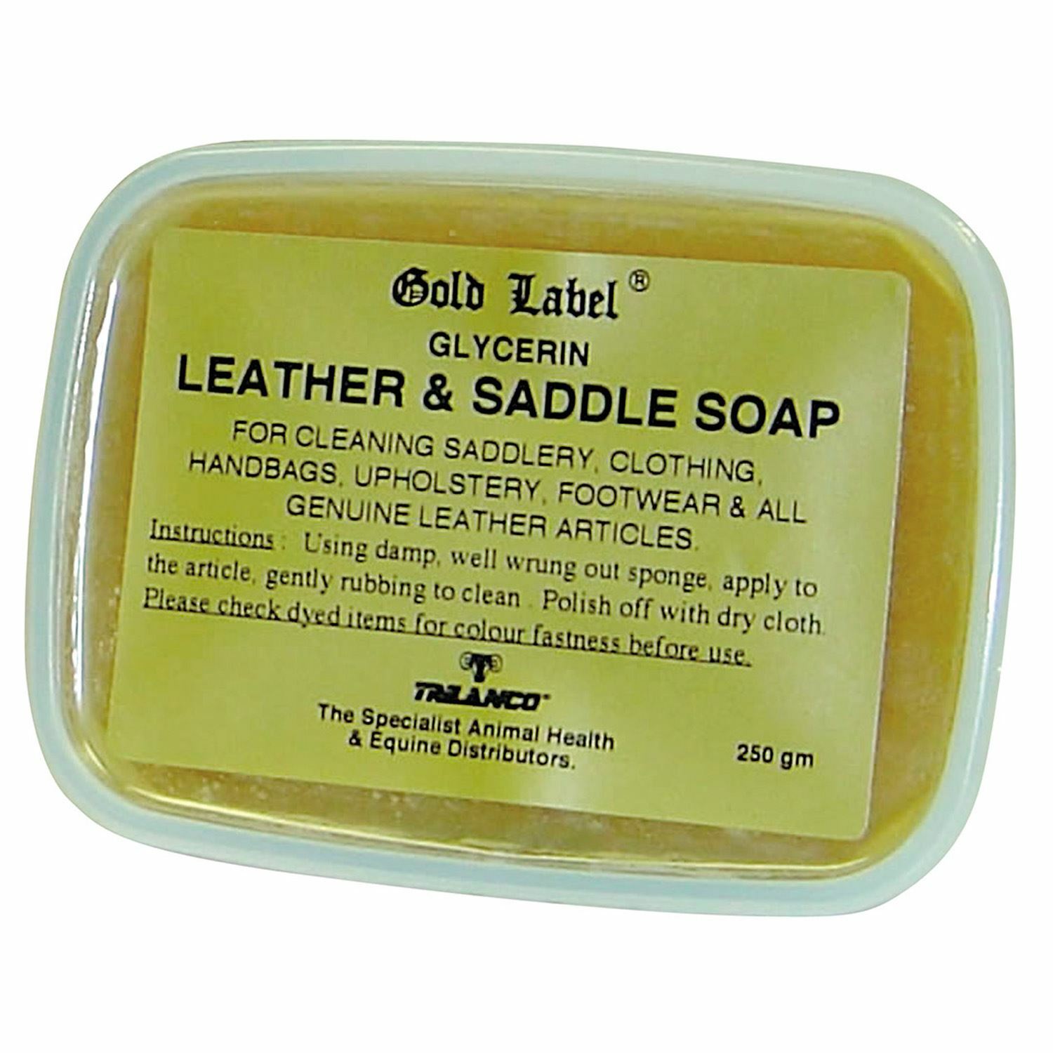 Gold Label Glycerin Leather & Saddle Soap 250 Gm