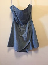Fire Denim Cotton Sexy Off Shoulder Rompers Size 3