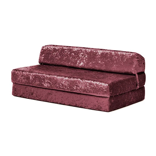 Crushed Velvet Z Bed Double Size Fold Out Guest Chairbed Sofa Seat Folding Futon - Picture 60 of 61
