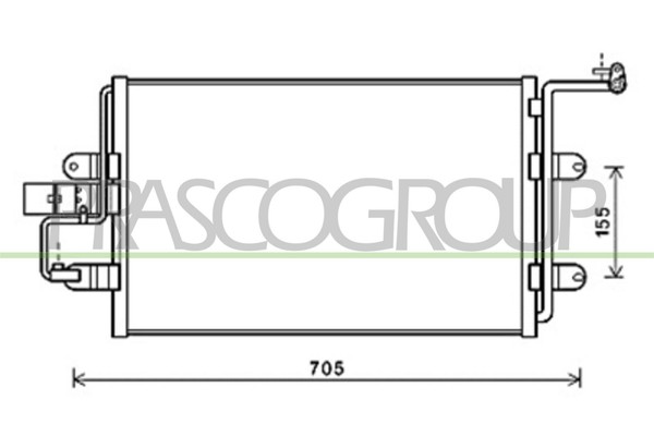 Prasco Kondensator Klimaanlage Aluminium FüR VW Golf IV 1.4 16V 1.6 Audi A3-image