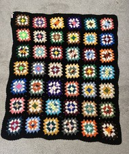 Granny Square Crochet Afghan Blanket Throw co...