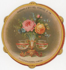 1880s Myers, Osborn, & Co. Cleveland, Ohio Diecut Amborine Goldfish Bowls F195