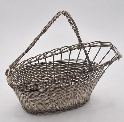 Versilberter Weinkorb Christofle Stil Vintage Flaschenkorb Weinheber Lot 1