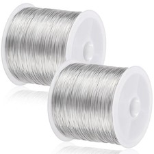EVERMARKET 656Ft Jewelry Wire Craft 26 Gauge Tarnish Resistant Silver