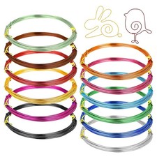 12Rolls Colored Aluminum CraftWire 18 1mm Flexible Metal Artistic Floral1783