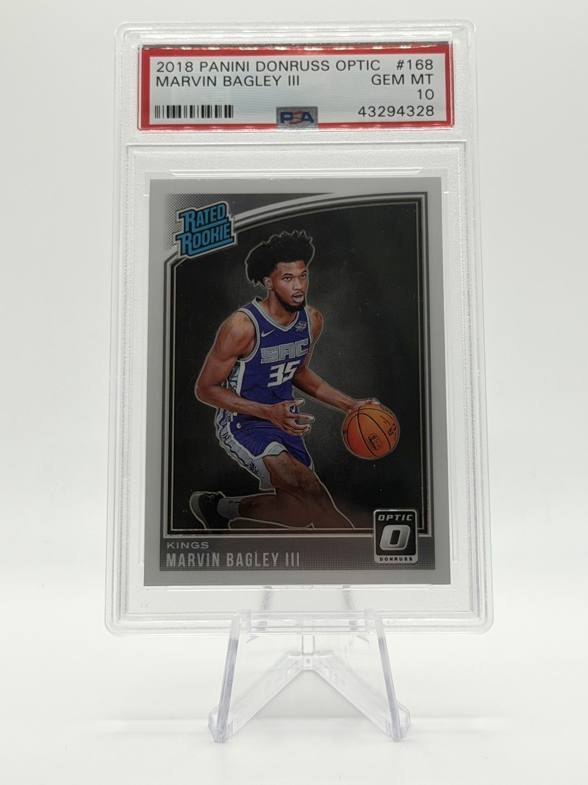 PSA 10 2018 Marvin Bagley Panini Donruss Optic #168 Rookie RC