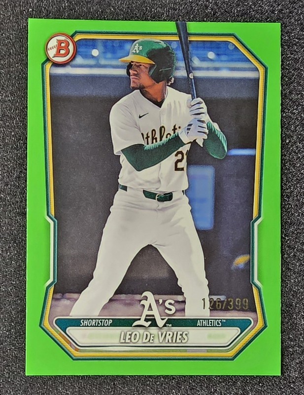2026 Bowman Leo De Vries Green /399 Athletics