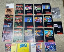 Nintendo Manual Lot Of 23 Manuals and Inserts Mario Donkey Kong Kirby Snes Nes