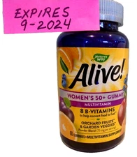 Nature's Way Alive Women's 50+ Gummy Multivitamin Mixed Berry, 60 Gummies