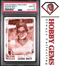 GEORGE BRETT PSA 10 2025 Topps Shoebox Treasures 1982 Topps Sepia Filter 61 3/50