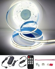 50ft15m Cob Led Strip Light 24v 3000k4000k6500k White With Adapter And Remote