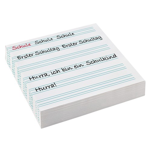 Home Fashion Lunch-Servietten, Schulanfang, 33x33 Cm, 20 Stück – Bunt, Saugstark & Weich