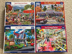 White Mountain Puzzles Lot of 4 BB Ice Cream Parlor 2 Diners 1000 Pieces