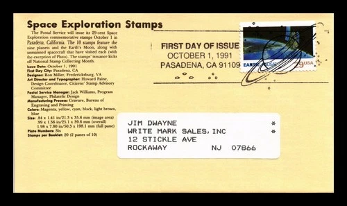 DR JIM STAMPS US COVER EARTH LANDSAT SPACE EXPLORATION FIRST DAY ISSUE