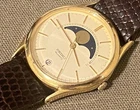 Vintage Oct 1985 Seiko Moon Phase 7434-7009 Quartz Gold Tone Dress Watch