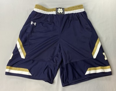Under Armour Boys M Note Dame Shorts Loose Authentic Heatgear Basketball EUC