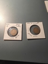 lotto di 2 vecchie monete da 1 centesimo